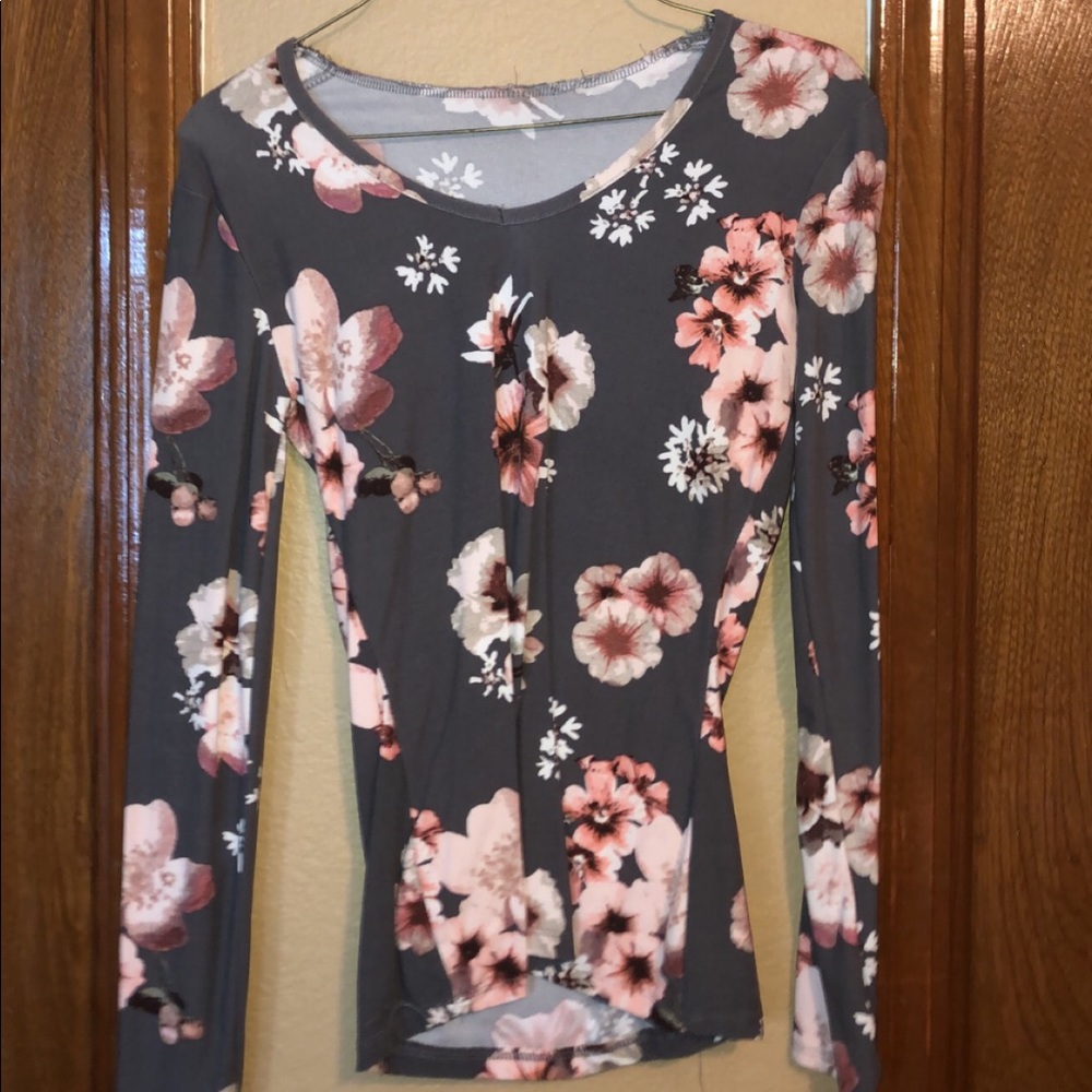 floral long sleeve shirt